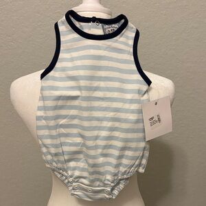 Striped Blue and White boys bubble